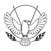 The raven logo for the hunger games vector