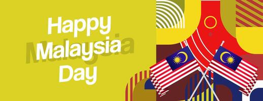Vibrant template illustrations for Malaysia Day, ideal for greeting cards, invitations, and billboards to celebrate this joyful occasion in a creative way. vector