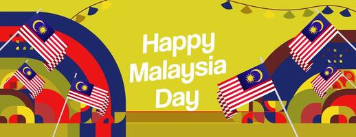 Imaginative designs for Malaysia Day festivities. They are ideal for greeting cards, invitations, and billboards, adding joy to your celebratory messages. vector