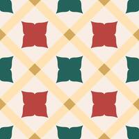 Christmas flower with golden border, seamless repeating pattern for wallpaper, wrapping paper and garment. vector