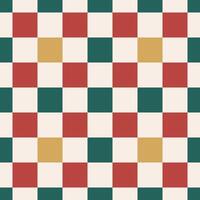 Checkered Christmas style seamless pattern for wrapping paper, book cover and fabric. vector