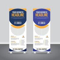 Signage advertising design vertical layout, Property sale roll up pull up banner, x banner template vector