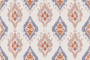 Traditional Ikat fabric pattern, sharp patterns, bright colors, natural tones, designed to add charm to every use. vector
