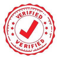 Red Stamp for Verification vector