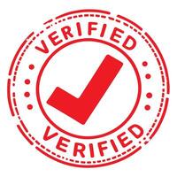 Red Verification Seal vector