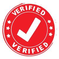 Red Emblem of Verified Status vector