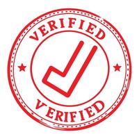 Verification Approved Red Seal vector