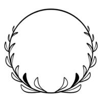 Timeless Botanical Frame Outline vector