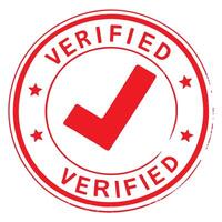 Verification Stamp in Red vector