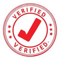 Verification Check Red Stamp vector