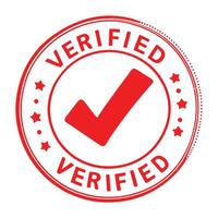 Verification Stamp in Red Color vector