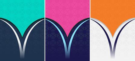 Set of Background texture or pattern design illustration. vector