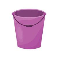 Cartoon bucket in flat style isolated on white background. vector