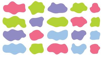 Colorful liquid stains set in flat style. Colorful liquid stains set in flat style. vector