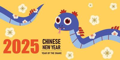 Lunar new yearvertical background, banner, social media story template. Happy Chinese new year 2025 greeting card with snake. illustration cover, banner, website, calendar. vector