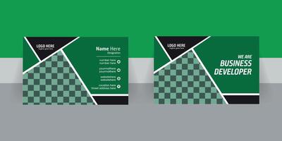 Professional Business Card Modern Design Template with colorful vector