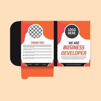 Eye Catching and Functional Folder Design Template vector