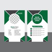 Creative id card template. corporate and clean. vector