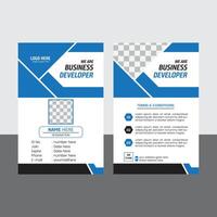 clean id card design template with colorful vector