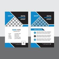 corporate id card design template for office employee, staff. vector