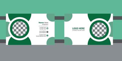 Clean Business Card Printable and Professional design template vector