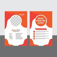 Modern id card template. corporate and clean design template for office employee. vector