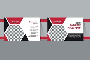Printable and Contemporary Business Card design template vector
