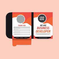 Professional and Business Identity Folder Design vector