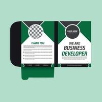 Modern and Creative Folder Design Template with printable vector