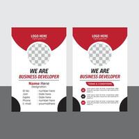 id card template. corporate id card design template for office staff or others. vector