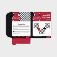 Printable and Perfect Folder Design for Business Identity vector