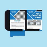 Printable and Dynamic Folder Design vector