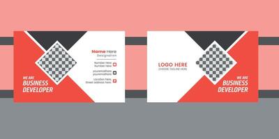 Printable and Creative Business Card Design vector