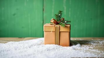 Navidad presente en el nieve foto