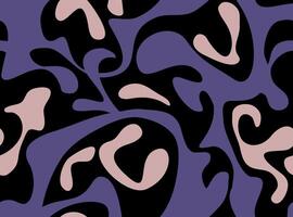Stains of organic shape seamless pattern. Dots, loopy blots, spots stylish abstract creative print. vector