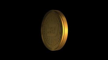 Dash Coin Cryptocurrency 3D Rotate Loop Gold Coin Animation, Bali, Indonesia, 2024 video