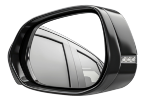 A side view mirror with a black frame png