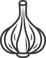 A garlic bulb on a white background vector
