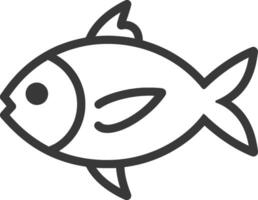 Simple Line Drawing of a Fish with a Fin on its Back vector