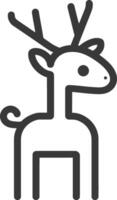 Simple Line Drawing of a Cartoon Deer vector