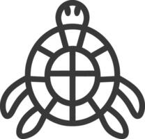 Simple Line Art Illustration of a Turtle vector