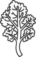Tree outline illustration vector