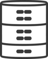 Simple Line Drawing of a Database Icon vector