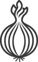 An onion icon on a white background vector