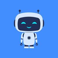 Cheerful cute robot. illustration for tech-themed designs, AI concepts, and playful, futuristic projects vector