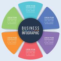 6 Options circle Infographic design vector