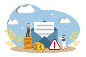 Business Writing. Business correspondence, fine. The concept of making money vector