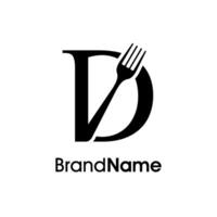 Simple and Unique Initial D Fork Logo vector