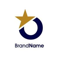 Minimalist Initial O Star Logo vector