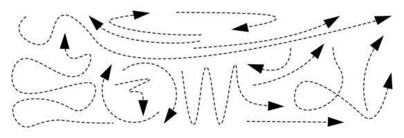 A set of different pointing arrows. vector
